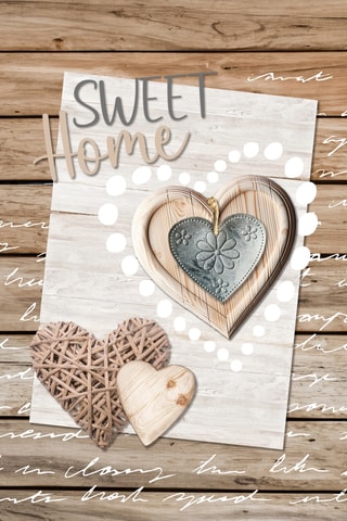 3 torchons Heartlove - Naturel