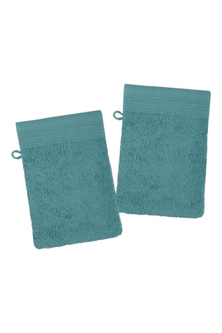 2 gants de toilette Lyla - Lagon
