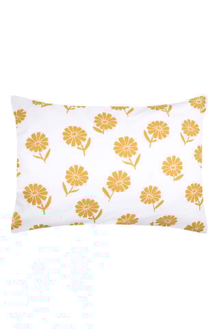 Taie d'oreiller en coton Blandine - 78 fils/cm² - Moutarde