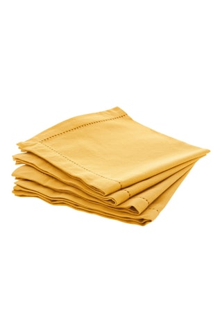 4 serviettes de table Chambray - Ocre