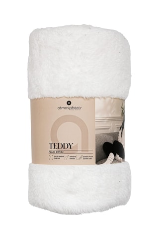 Pull plaid Teddy - Blanc - 106 x 70 cm