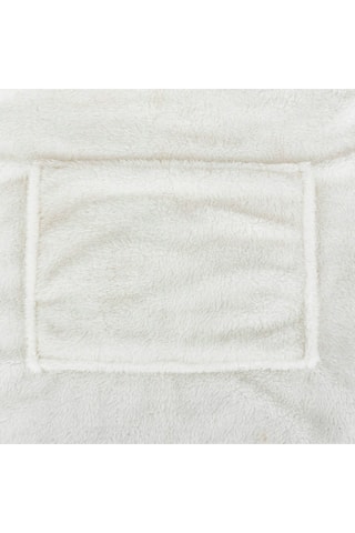 Pull plaid Teddy - Blanc - 106 x 70 cm