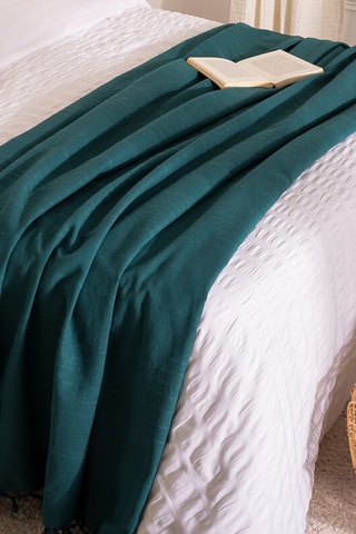 Couvre-lit Anjali - Bleu canard - 230 x 250 cm