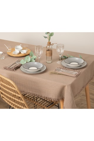 Nappe rectangulaire Maha - Marron - 150 x 250 cm