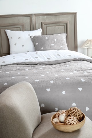 Parure de couette réversible Charmy - Taupe