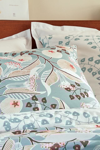 Parure de couette réversible Végétal - Bleu