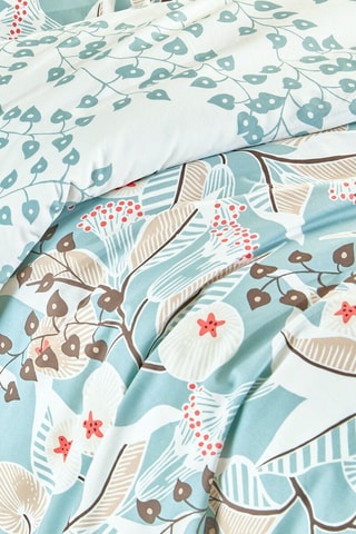 Parure de couette réversible Végétal - Bleu