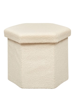 Pouf Jaiko - Beige - Revêtement en polyester.