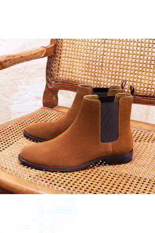 Botines Chelsea de nobuk Louis  -  La Maison du Chausseur - Marrón