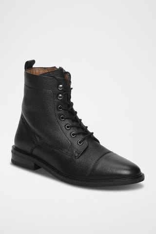 Botines de piel James - Negro
