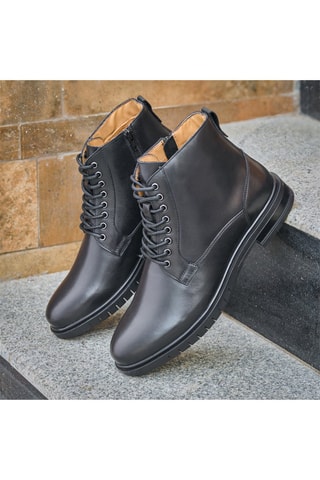 Botas de piel Kyle - Negro