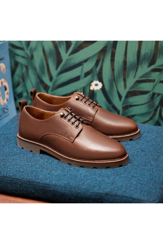 Derbies de piel  Ulysse  -  Guillemets - Marrón