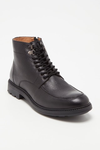 Botas de piel granulada Andréa - Negro