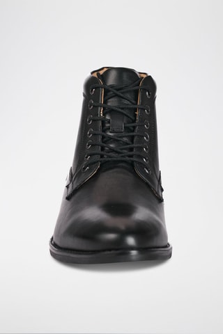 Botas de piel David - Negro
