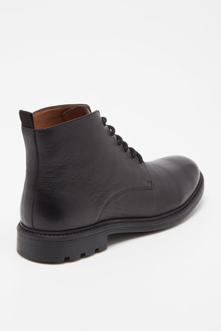 Botas de piel granulada Paolo - Negro