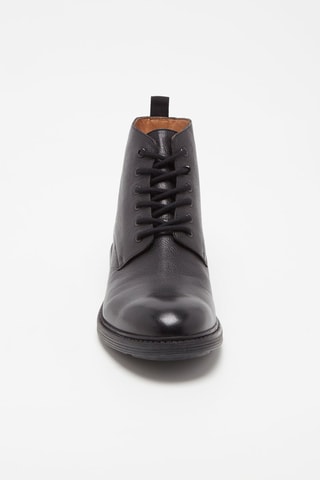 Botas de piel granulada Paolo - Negro