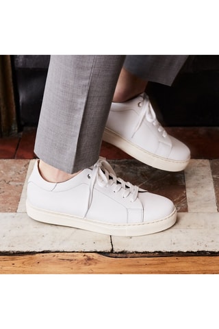 Zapatillas de piel  -  Guillemets - Blanco