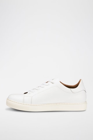 Zapatillas de piel  -  Guillemets - Blanco