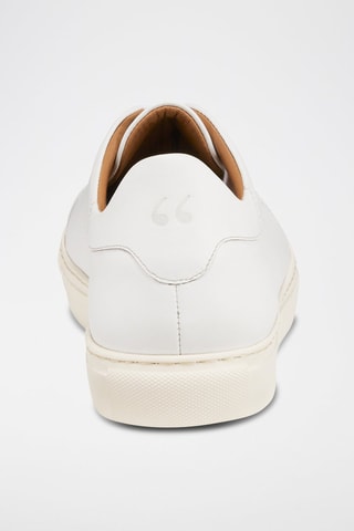 Zapatillas de piel  -  Guillemets - Blanco