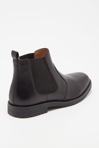 Botines Chelsea de piel granulada Dario - Negro