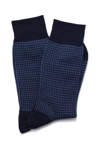 2 pares de calcetines La chaussette Pied de poule  -  La Maison du Chausseur - Azul y negro