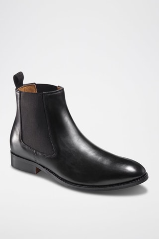 Botines chelsea de piel  -  Mc Finlay - Negro