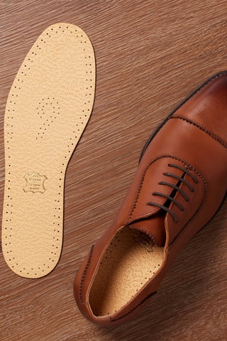 2 pares de suelas de piel - Beige