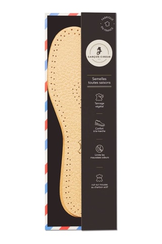 2 pares de suelas de piel - Beige