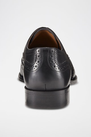 Richelieus de piel  -  Guillemets - Negro