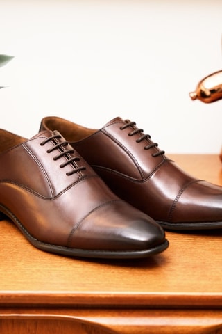 Richelieus de piel Cesare - Marrón