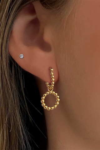 Boucles d'oreilles dorées à l'or fin jaune