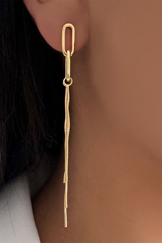 Boucles d'oreilles dorées à l'or fin