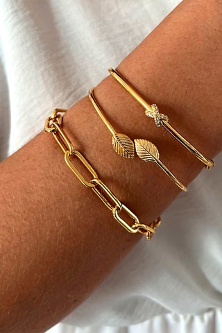 Pulsera bañada en oro fino amarillo