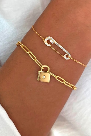 Pulsera bañada en oro fino amarillo