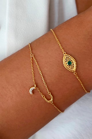 Pulsera bañada en oro fino amarillo