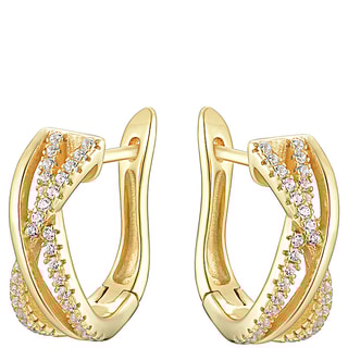 Pendientes - Latón bañado y circonita