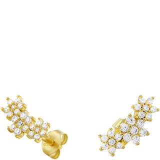 Boucles d'oreilles - Laiton doré & oxyde de zirconium