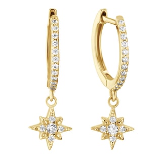 Boucles d'oreilles - Laiton doré & oxyde de zirconium