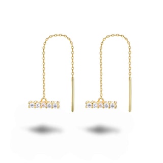 Boucles d'oreilles - Laiton doré & oxyde de zirconium