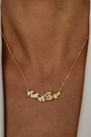 Collar bañado en oro fino amarillo