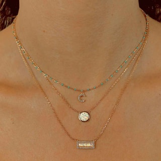 Collar - Latón bañado y ópalo