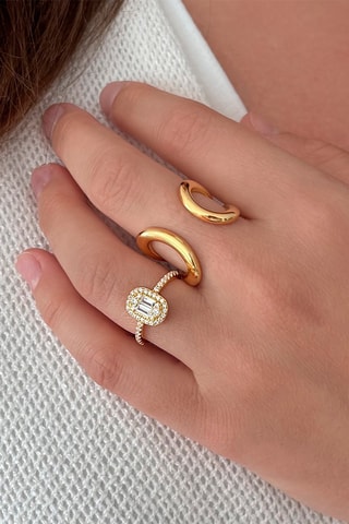 Anillo bañado en oro fino amarillo