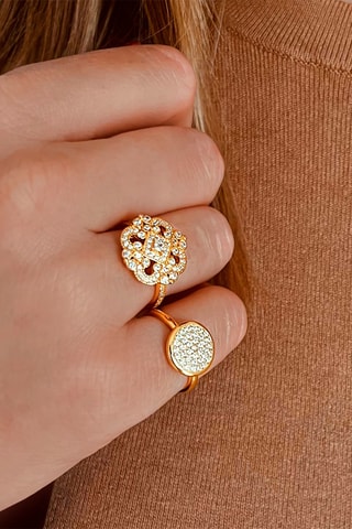 Anillo bañado en oro fino amarillo