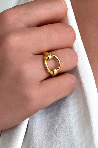 Anillo bañado en oro fino amarillo