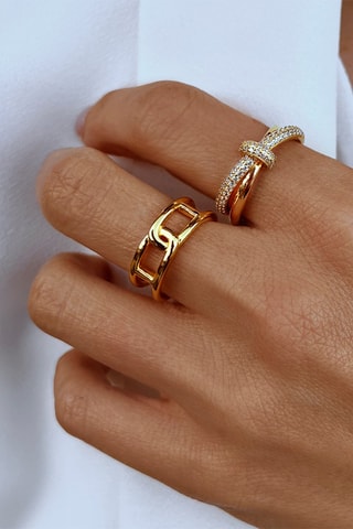 Anillo bañado en oro fino amarillo