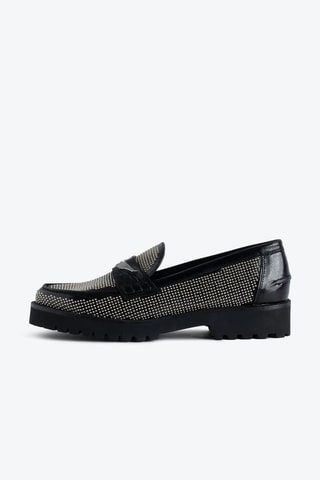 Mocassins en cuir - Noir