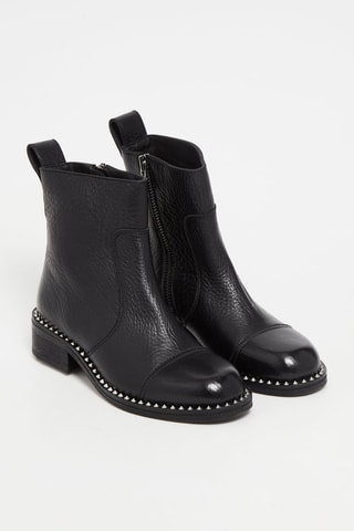 Bottines en cuir de veau - Noir