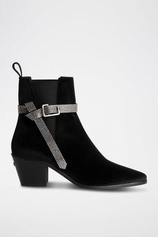Bottines Chelsea en nubuck - Noir