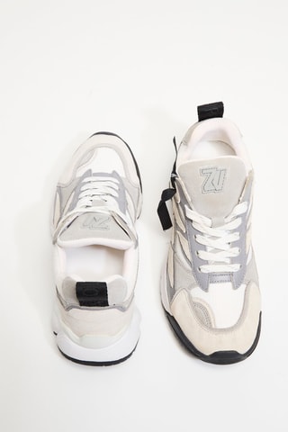 Baskets plateformes en cuir - Gris