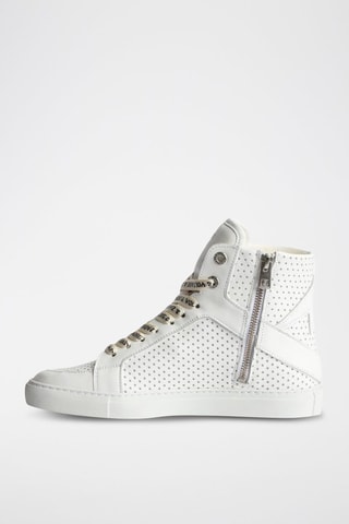 Baskets montantes en cuir - Blanc